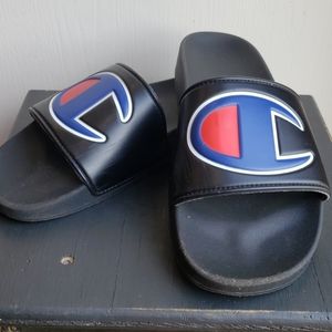 Mens Champion Slides Shoe Big Logo size 10